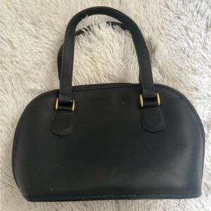 Vintage Black Leather Handbag